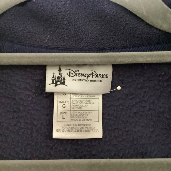 Disney Parks Authentic Women Large Fleece Vest Minnie Mouse Embroidery Navy Blue - Picture 3 of 8